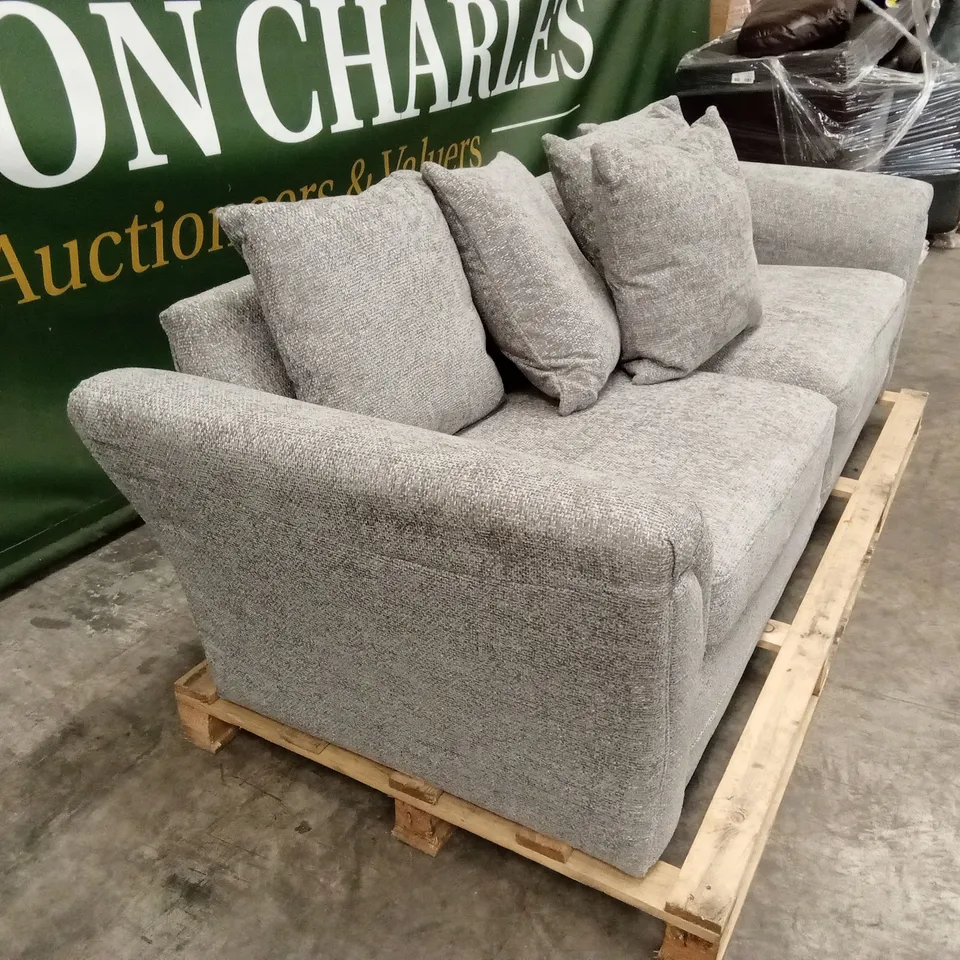 DURY CHUNKY WEAVE 4 SEATER SCATTERBACK SOFA - GREY