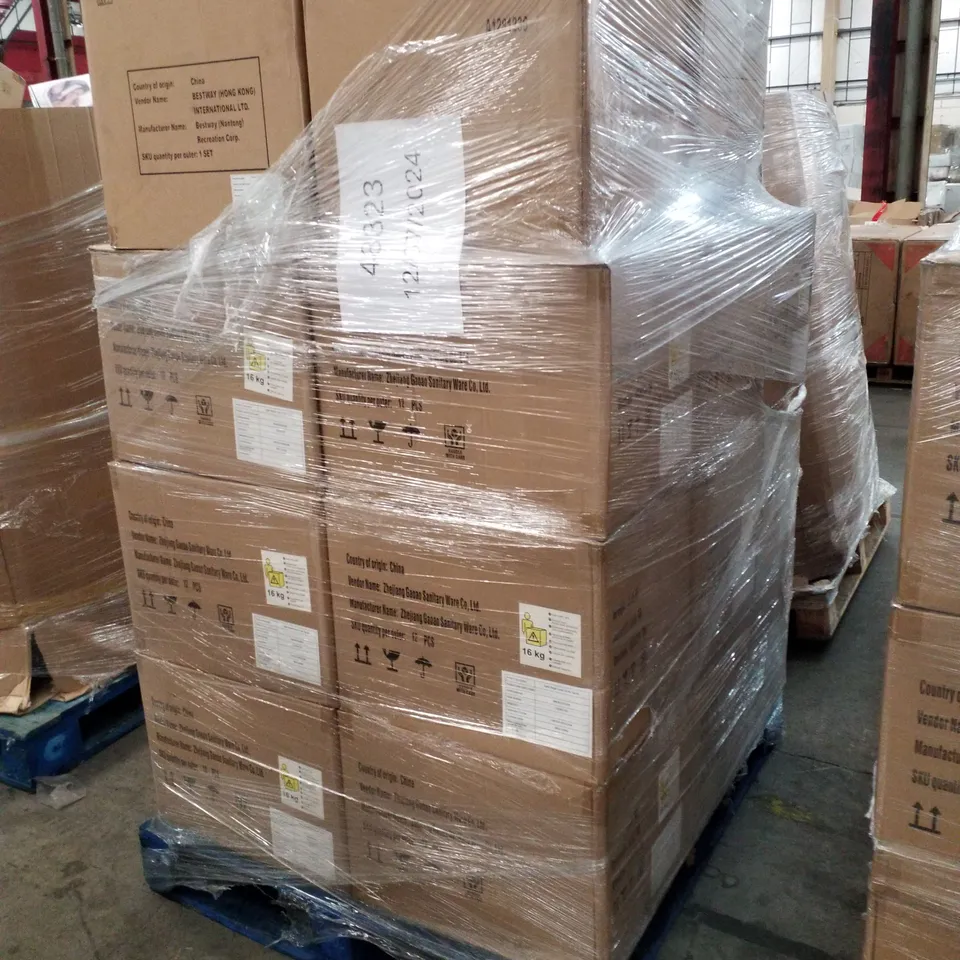 PALLET OF 18 BOXES EACH CONTAINING 12 KATIKI SINGLE LEVER KITCHEN MIXER TAPS & 4 BOXED BESTWAY TRIPLE PLAY SPORTS BOARDS 