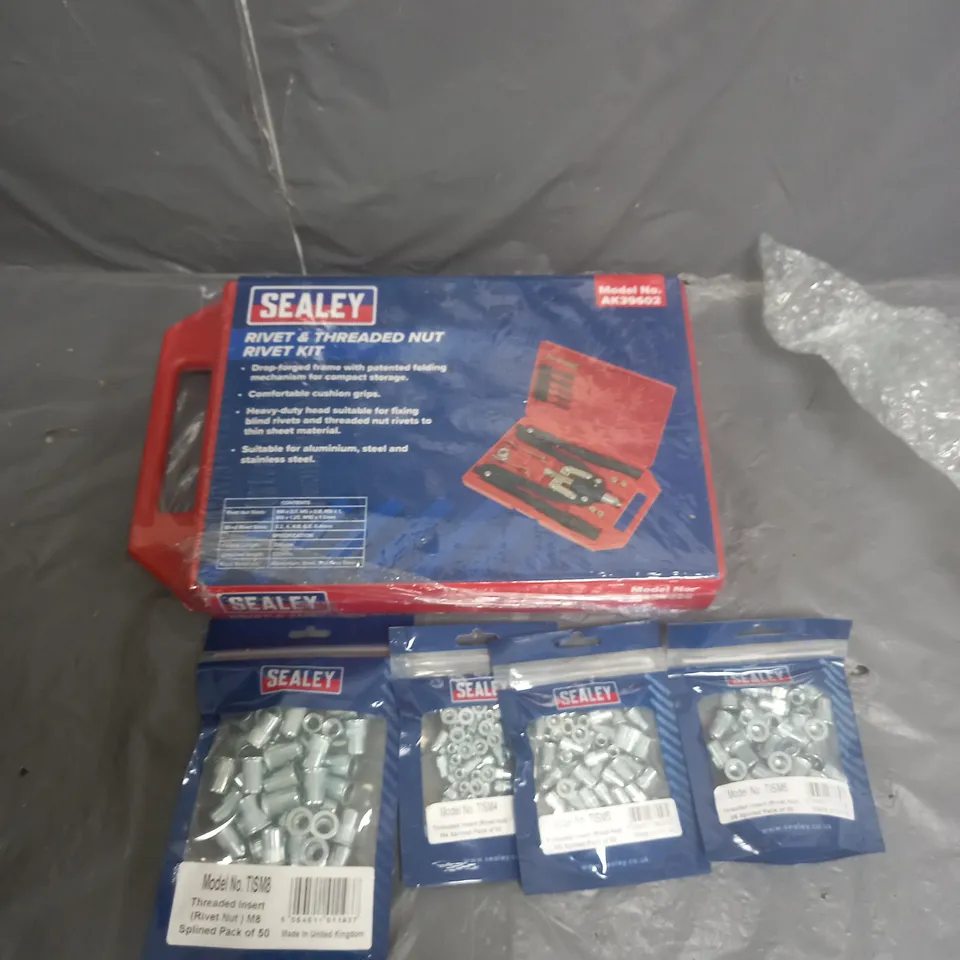 SEALEY RIVET & THREADED NUT RIVET KIT 