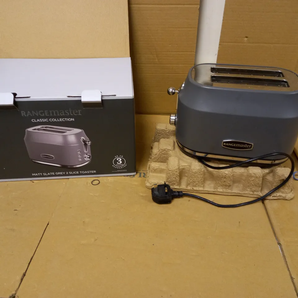 RANGEMASTER RMCL2S201GY CLASSIC GREY 1KW 2 SLICE TOASTER