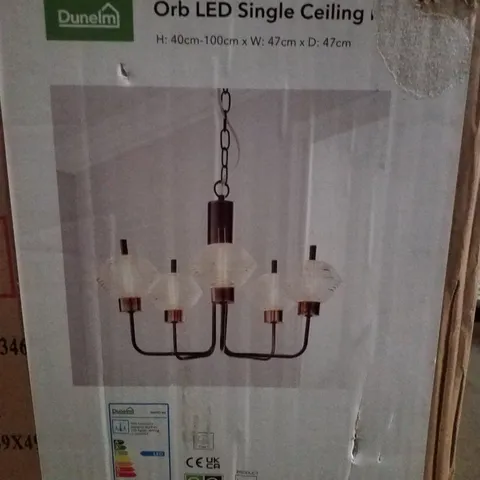 BOXED DUNELM ORB LED SINGLE CEILING LIGHT