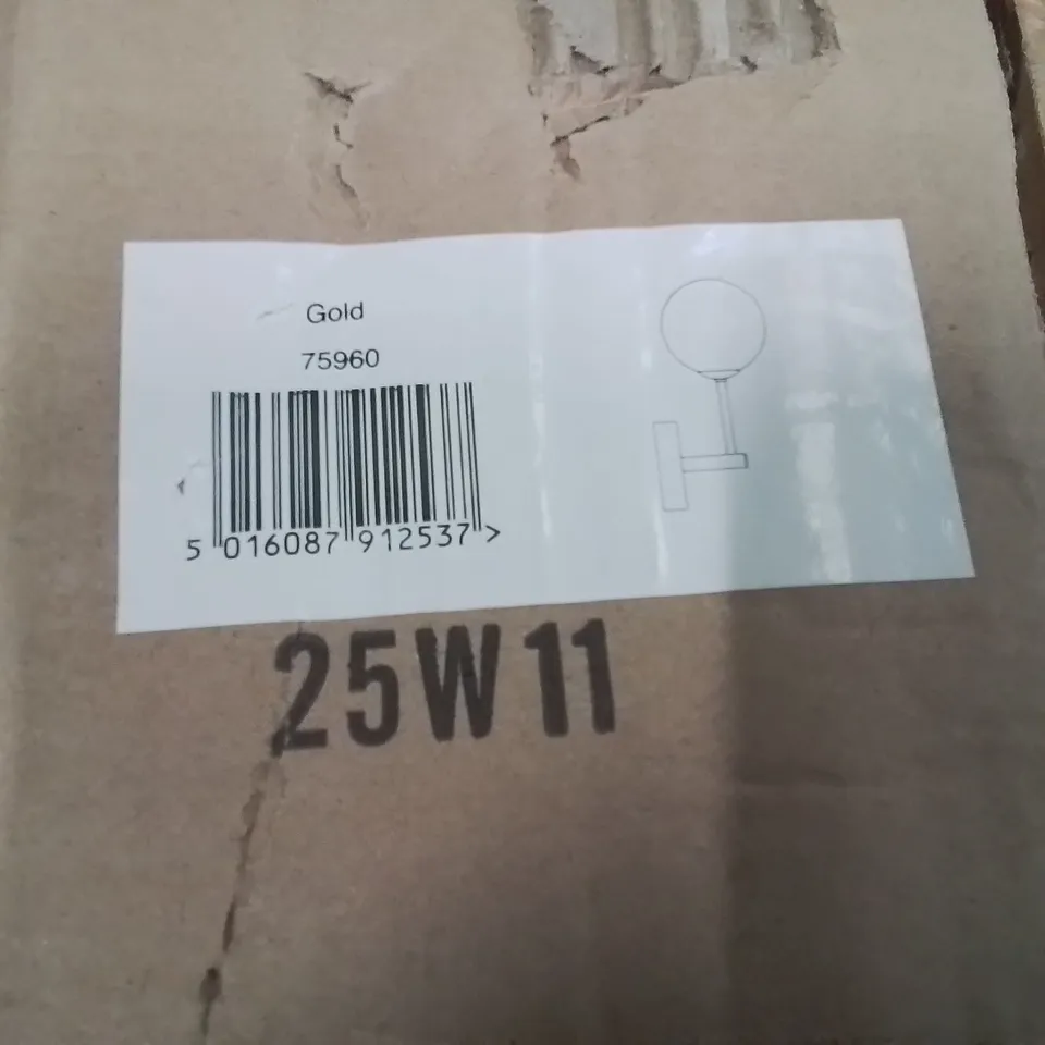 BOXED WALL MOUNTED LAMP GOLD