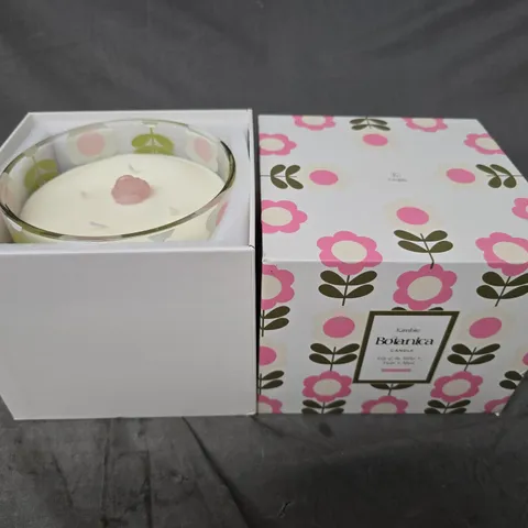 BOXED KIMBIE BOTANICA LILY OF THE VALLEY - MUSK - VIOLET , SCENTED CANDLE - 1400G