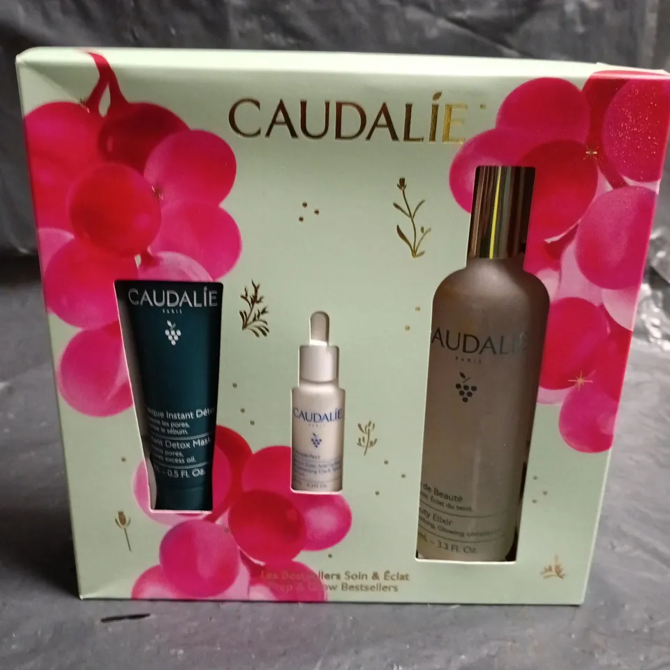 CAUDALIE PREP & GLOW BESTSELLERS 3 PIECE GIFT SET