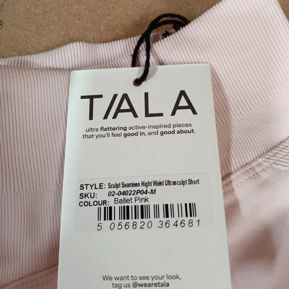 TALA SCULPT SEAMLESS HIGH WAIST ULTRASCULPT SHORT – BALLET PINK, SIZE M