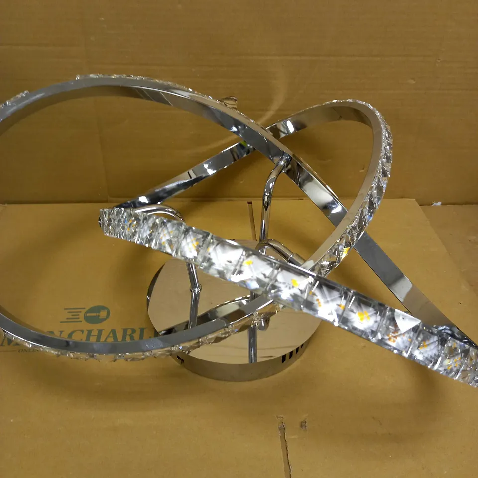 JOHN LEWIS ZEPHYR LED CRYSTAL SEMI FLUSH CEILING LIGHT 