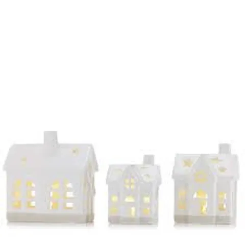 HOME STORIES SET OF 3 PRE LIT HOUSES