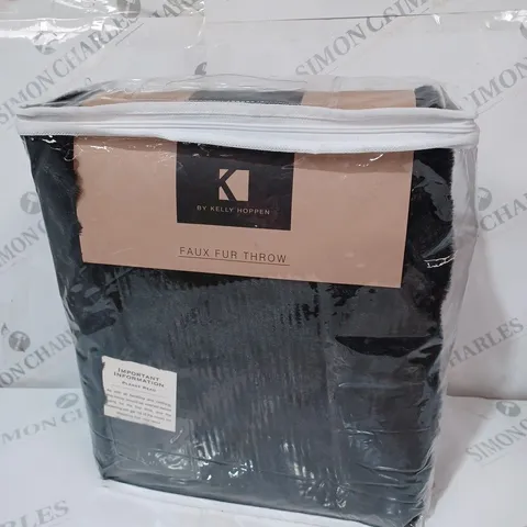 BY KELLY HOPPEN FAUX FUR THROW 
