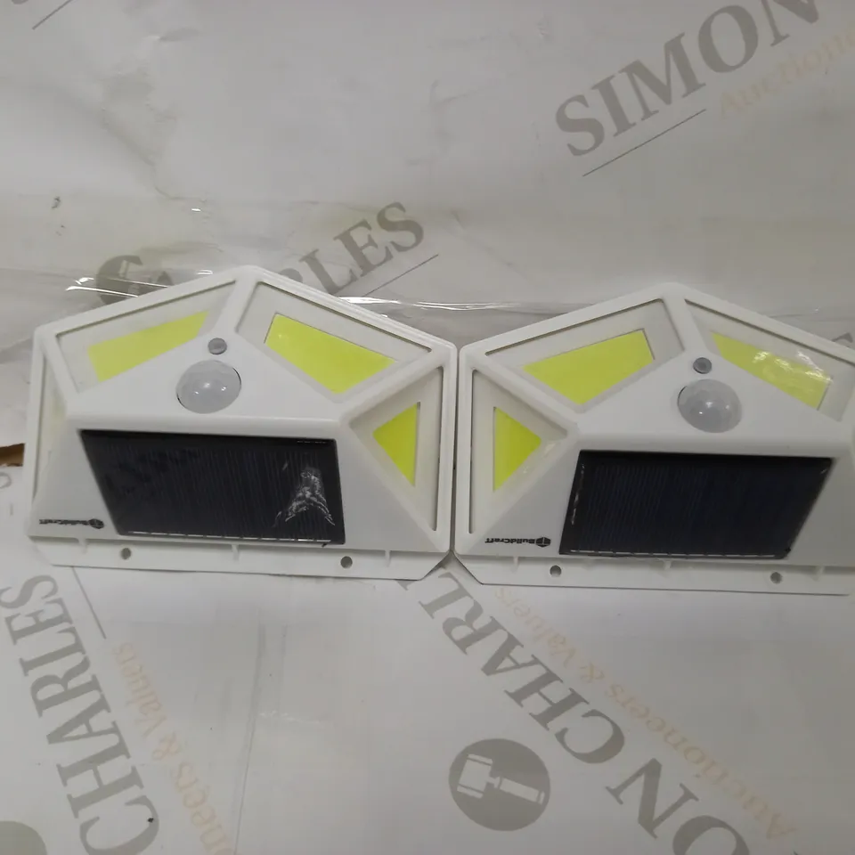 BUILDCRAFT SET OF 2 400 LUMENS SOLAR SECURITY LIGHTS