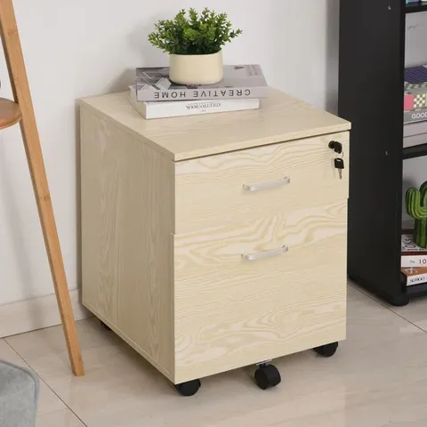 BOXED BRITTANI 40CM WIDE 2-DRAWER MOBILE FILE CABINET