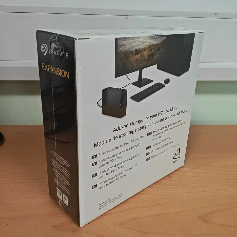 SEALED SEAGATE EXPANSION EXTERNAL DRIVE FOR PC AND MAC - 6TB