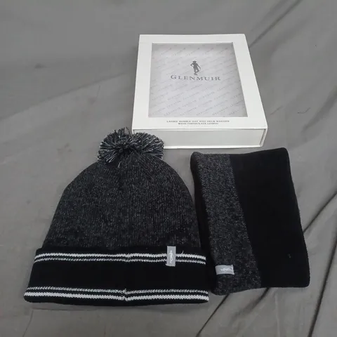 BOXED GLENMUIR BOBBLE HAT & NECK WARMER