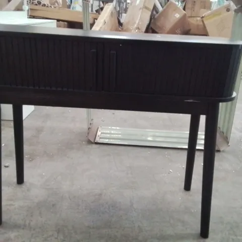 SUIRE CONSOLE TABLE BLACK WITH SLIDERS DRAWERS