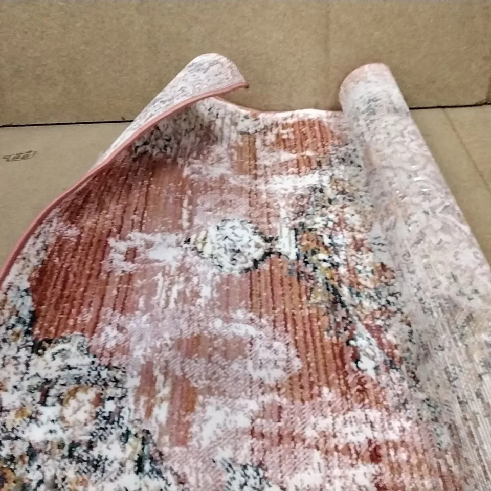 BRAND NEW PACO HOME RED HERBETE RUG SIZE 80CM X 150CM 