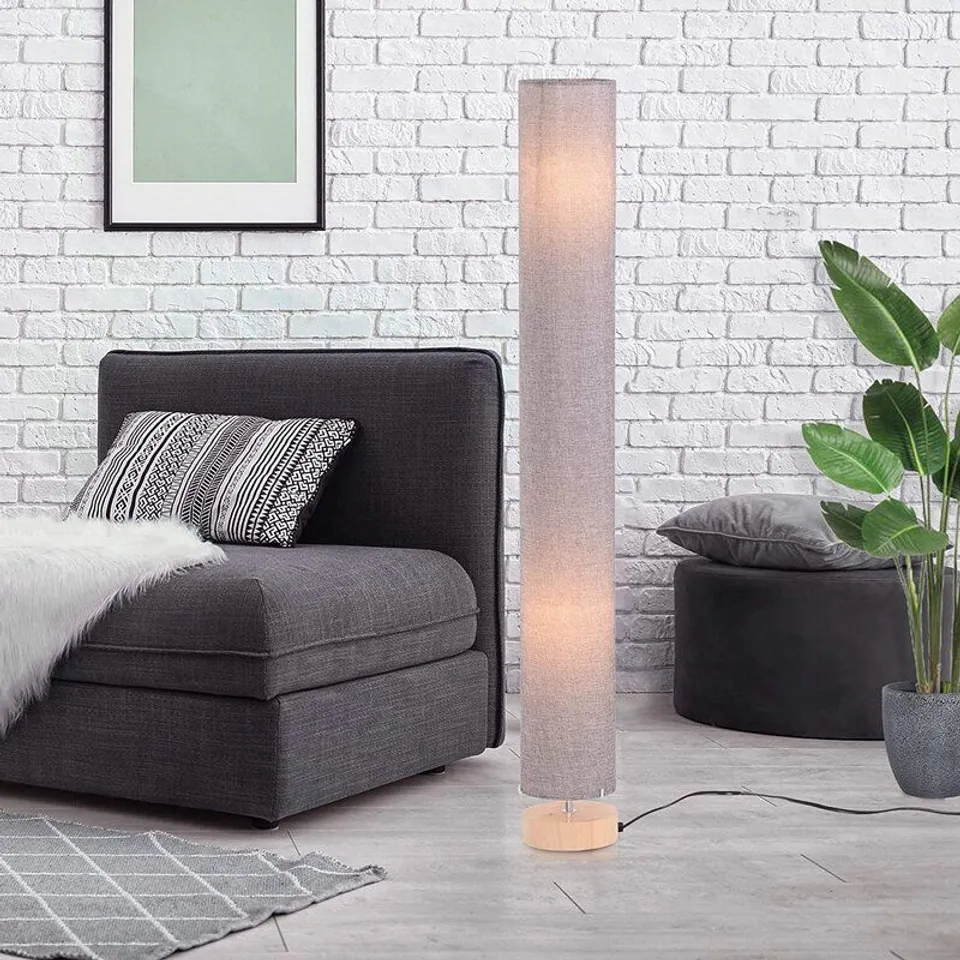 CHESAPEAKE MODERN WOODEN 120CM COLUMN FLOOR LAMP