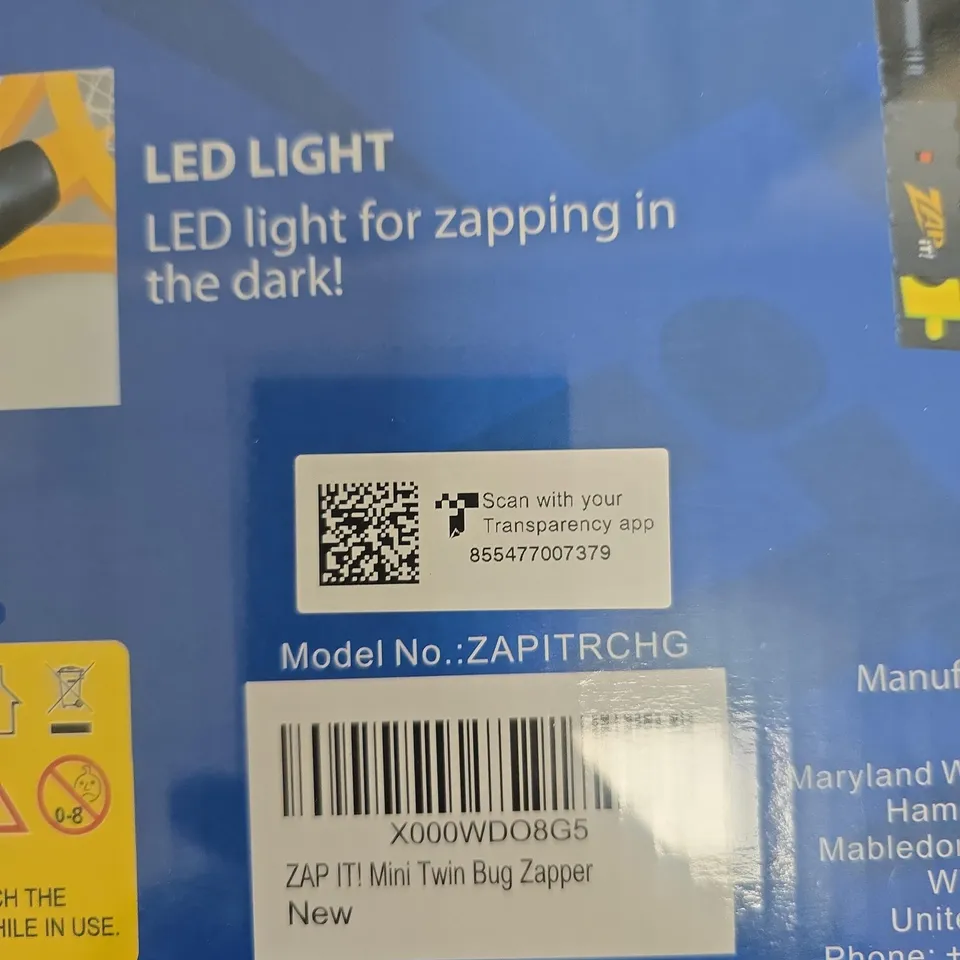 A BOX OF APROXIMATELY 9  Zap It! Mini Twin Bug Zapper 2-Pack – Rechargeable Insect Zappers (Boxed)