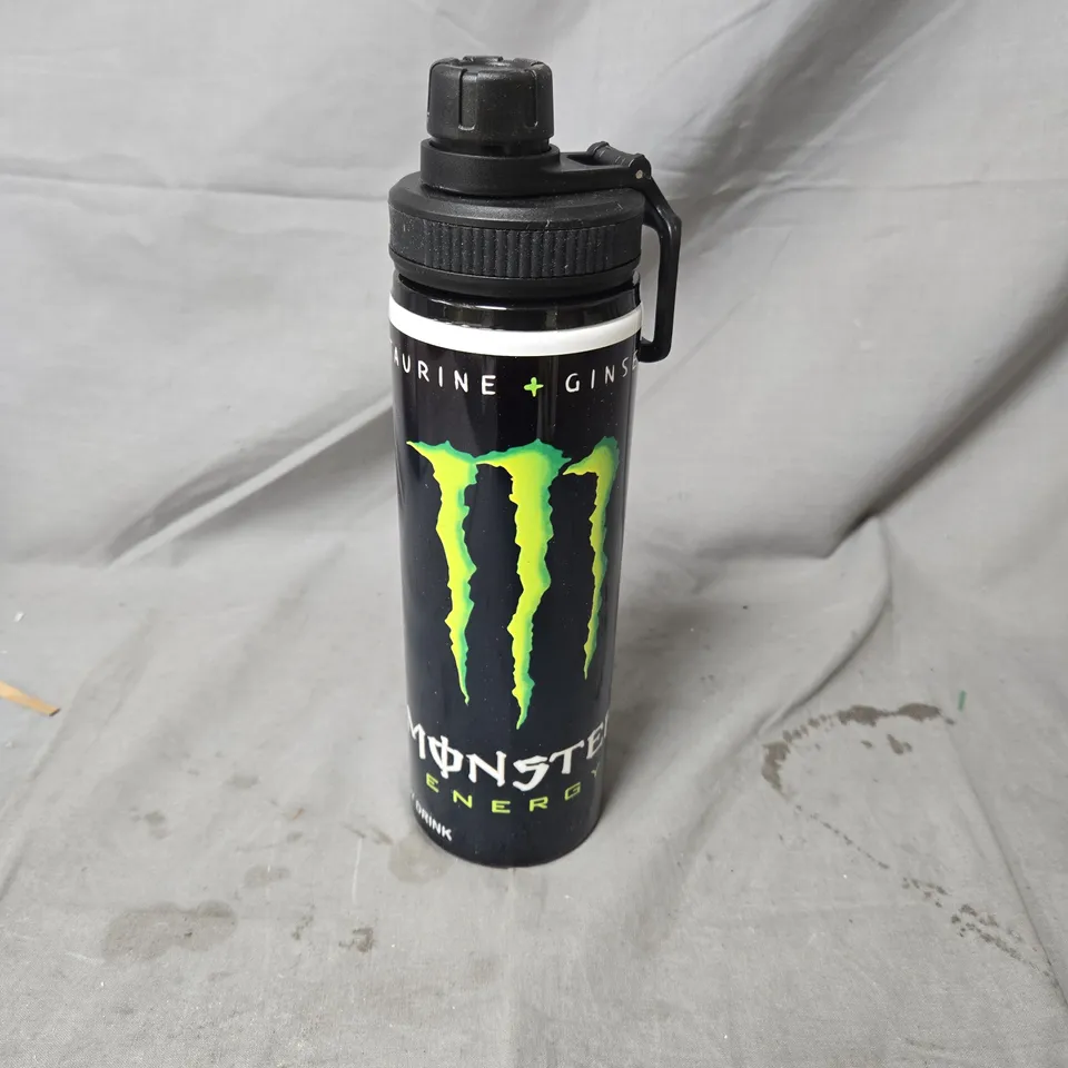 MONSTER ENERGY WATER BOTTLE – BLACK SPORTS BOTTLE WITH FLIP-CAP