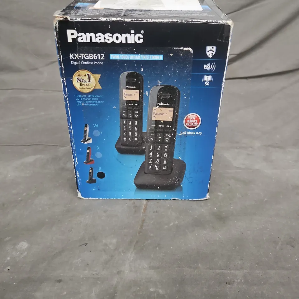PANASONIC KX-TGB612 TWIN DIGITAL CORDLESS PHONE - BOXED