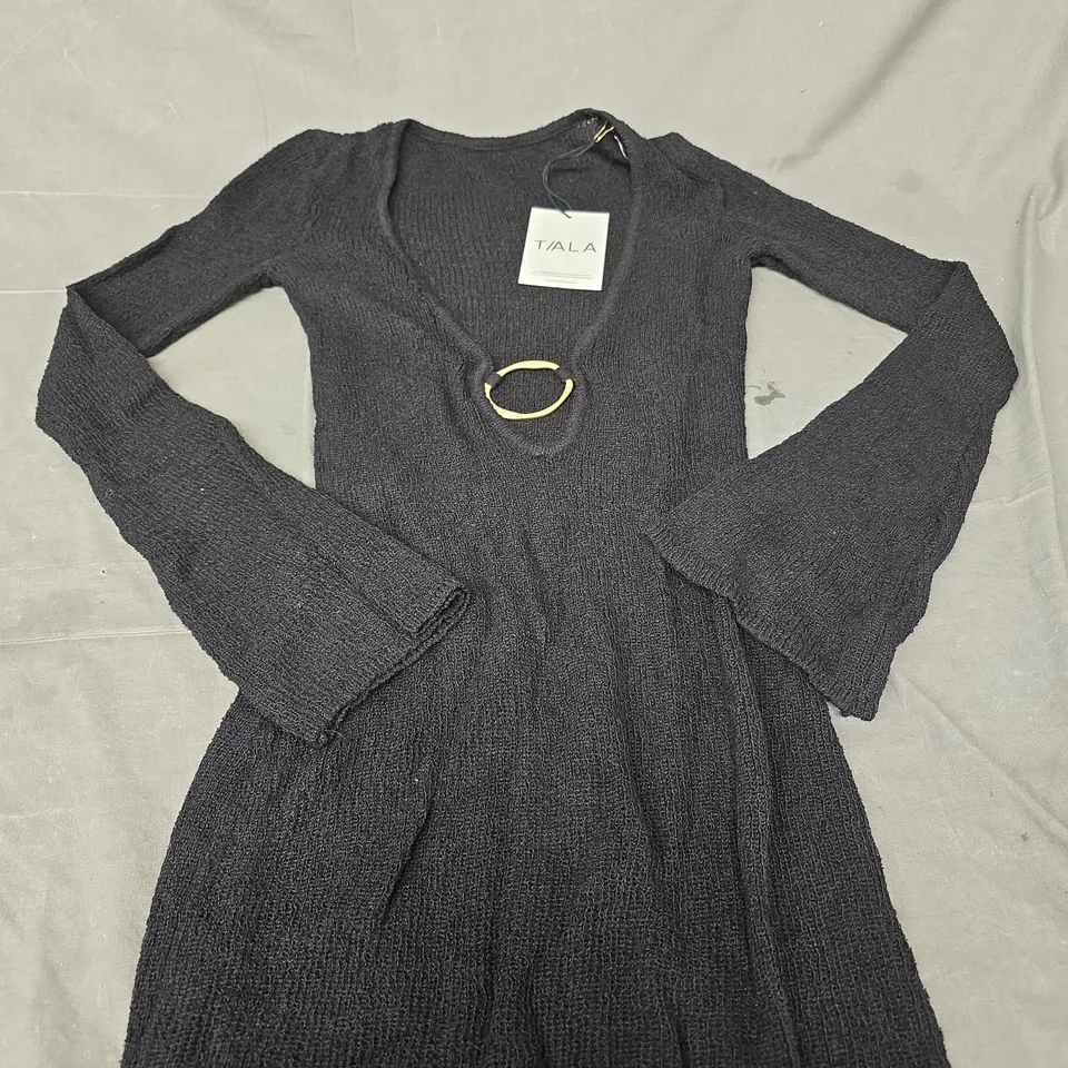 TALA MULTIWAY GOLD RING KNIT MAXI DRESS - SIZE SMALL