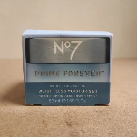 NO7 PRIME FOREVER WEIGHTLESS MOISTURISER (50ML)