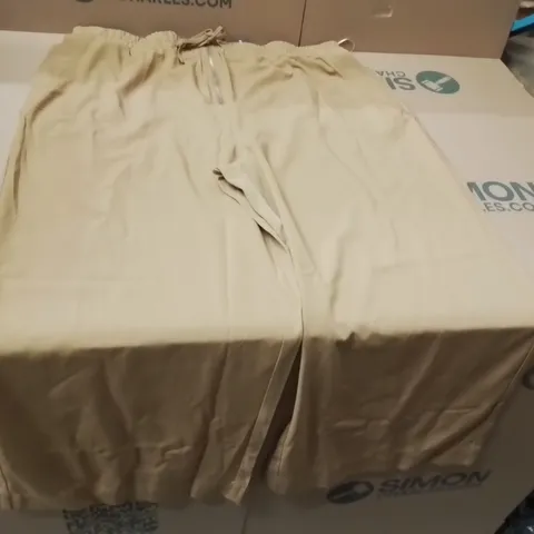 BOXED BRAND NEW APPROXIMATELY 19 JD WILLIAMS UTILITY WIDE LEG TROUSERS MUSHROOM SIZE 24