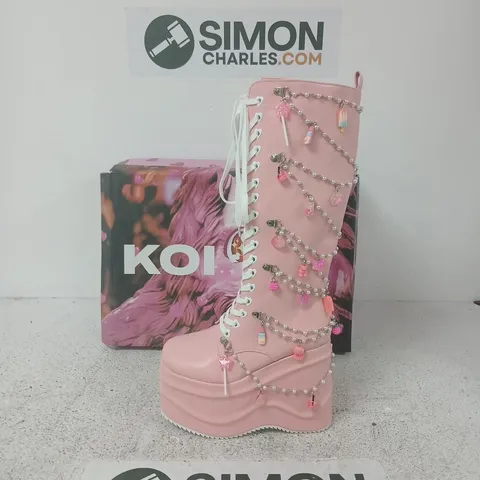 KOI DREAMSCAPE CHARMS LONG BOOTS – PINK, UK7