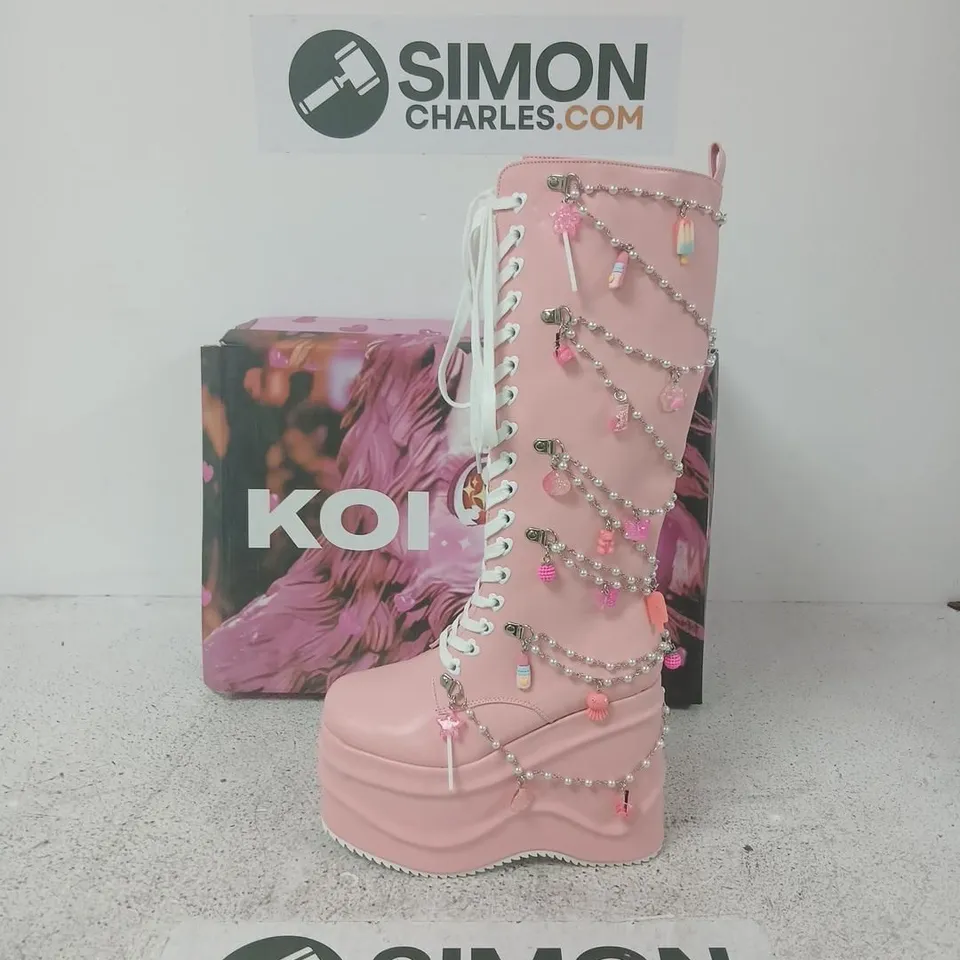 KOI DREAMSCAPE CHARMS LONG BOOTS – PINK, UK7