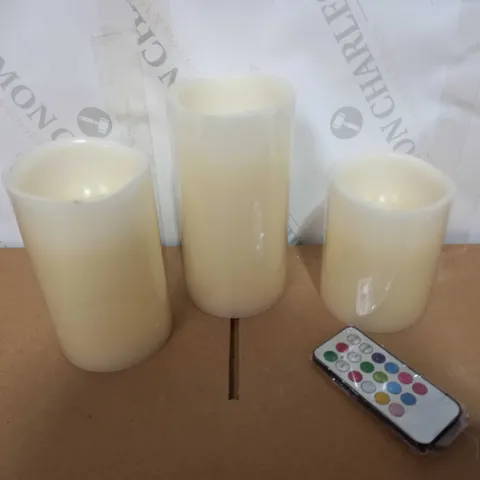 SET OF 3 LED CANDLES