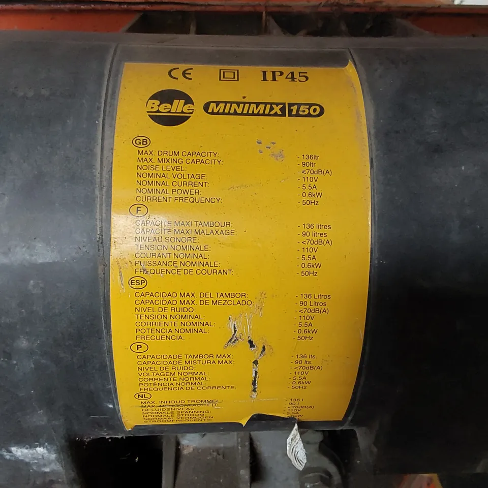 BELLE MINIMIX 150 CEMENT MIXER