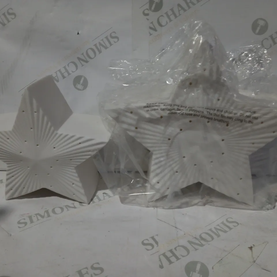 K BY KELLY HOPPEN SET OF LARGE CERAMIC LIGHT UP ORNAMENTS