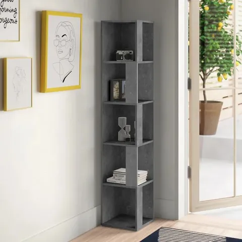BOXED BENSOHURST CORNER BOOKCASE IN GREY
