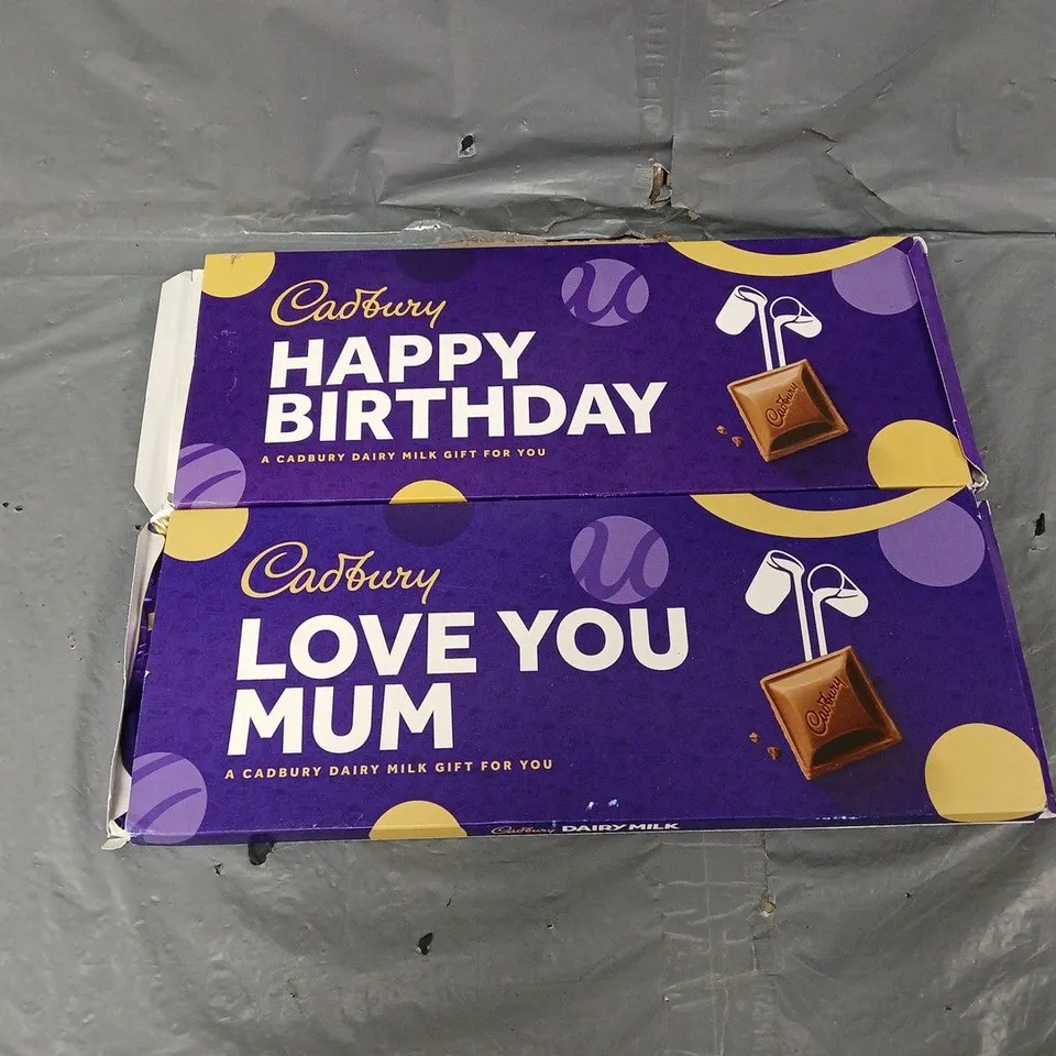 CADBURYS 850G DAIRY MILK 2X - HAPPY BIRTHDAY + LOVE YOU MUM 
