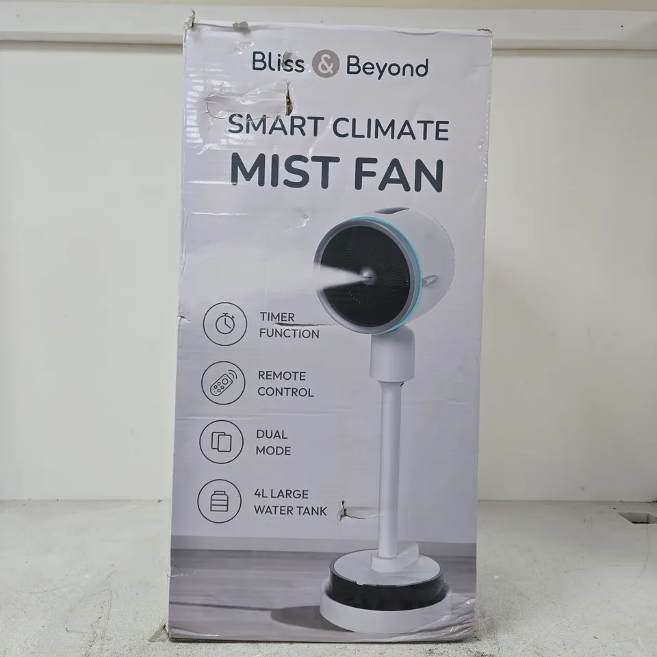 BLISS & BEYOND SMART CLIMATE MIST FAN – BOXED