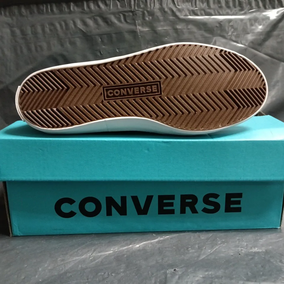 BOXED PAIR OF CONVERSE SHOES IN BLACK SIZE UK 3