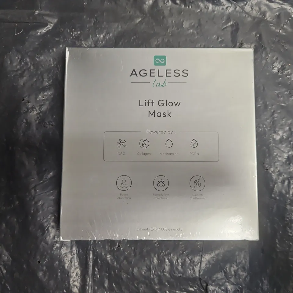 SEALED AGELESS LAB LIFT GLOW MASK - 5 SHEETS (30G)