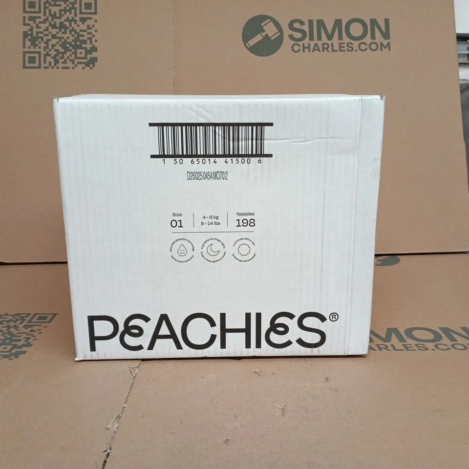 PEACHIES SIZE 01 198 NAPPIES BOXED