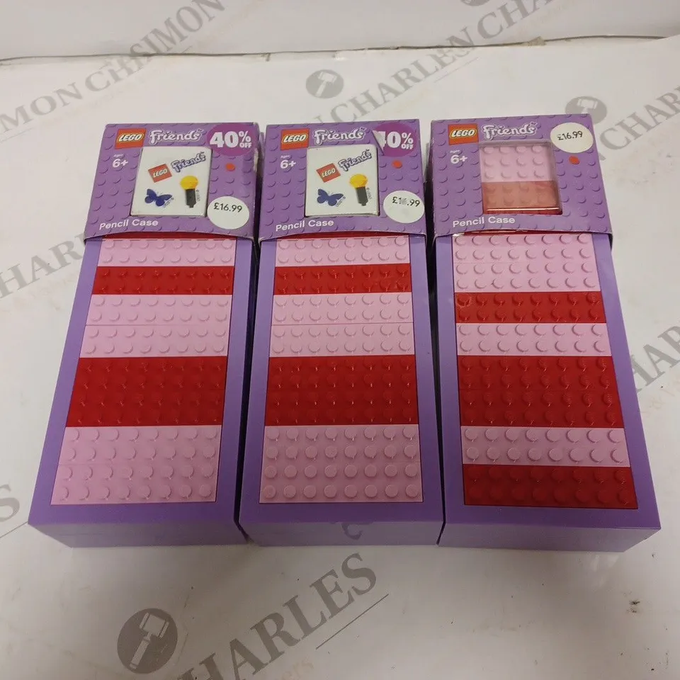 LOT OF 3 LEGO FRIENDS PENCIL CASES