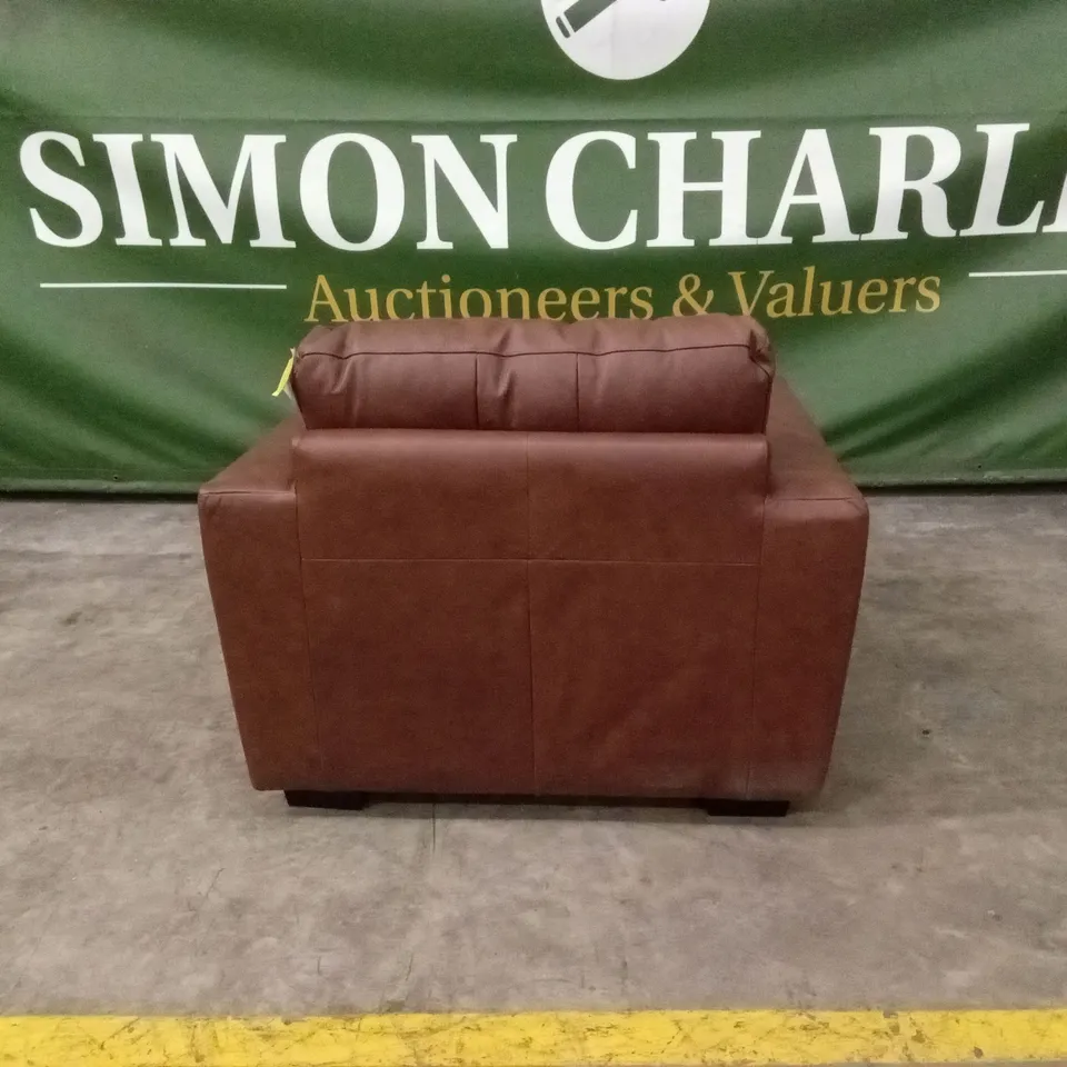 ARDEN ITALIAN LEATHER ARMCHAIR RRP £999