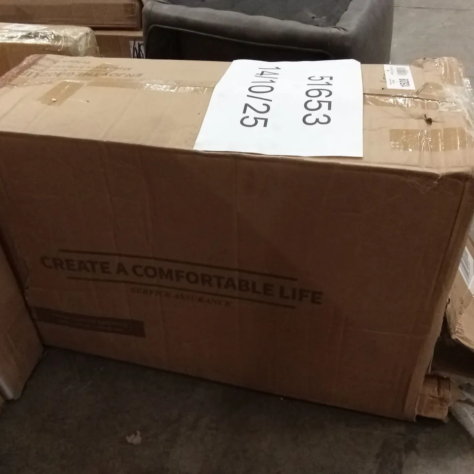 BOXED SET OF 2 DESIGNER FAUX LEATHER UPHOLSTERED BAR STOOLS (BROWN)