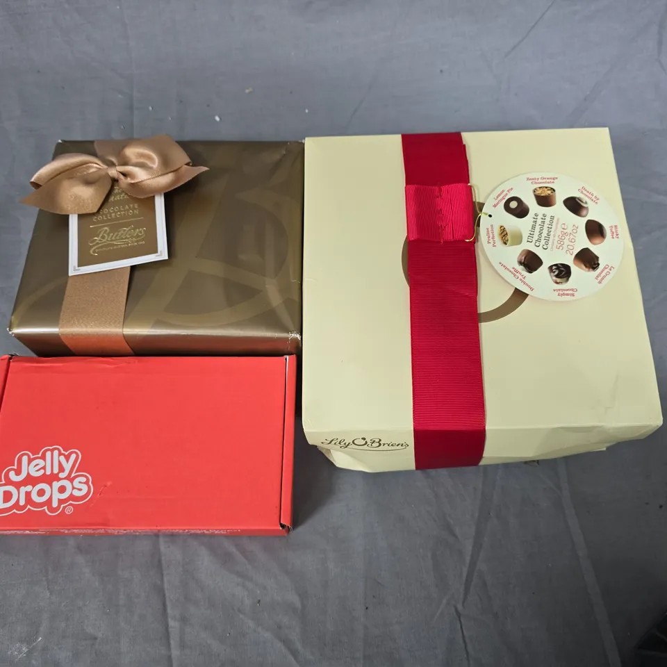 LOT OF 10 ASSORTED FOOD ITEMS TO INCLUDE THORNTONS CHOCOLATE, CARAMEL SYRUP AND GNAW CHOCOLATE BARS