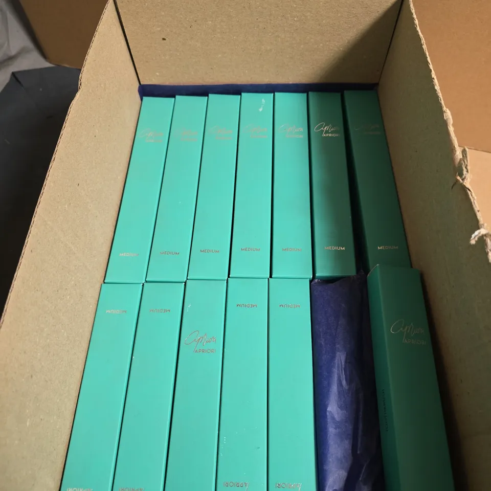 BOX OF APPROXIMATELY 75 APRIORI TOOTHBRUSHES 