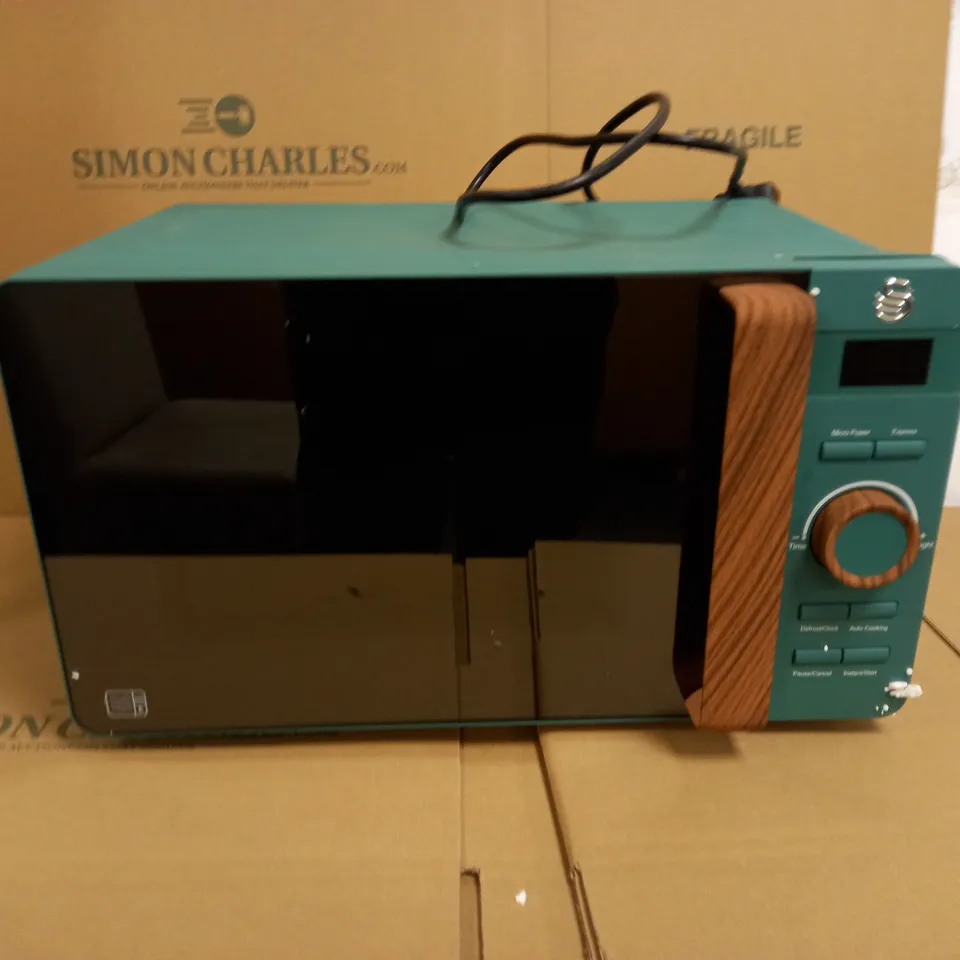 SWAN 20L NORDIC DIGITAL LED MICROWAVE 800W MATTE GREEN