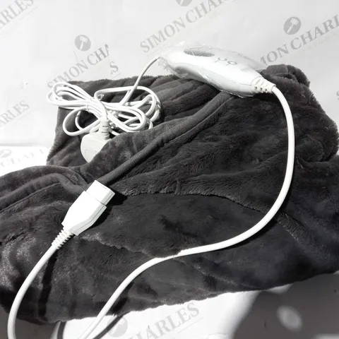 COZEE HOME VELVETSOFT HEATED THROW IN CHARCOAL