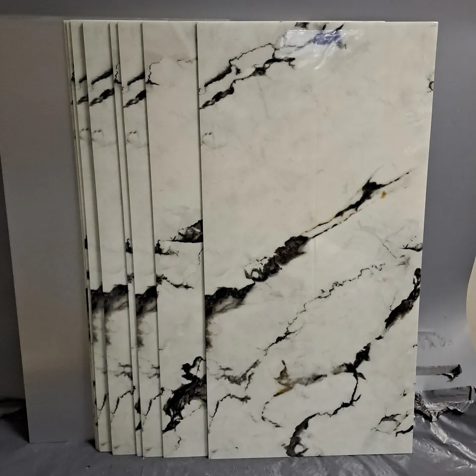 10-PACK OF MARBLE EFFECT FOAM PANELS - EACH APPROX 30X 60CM