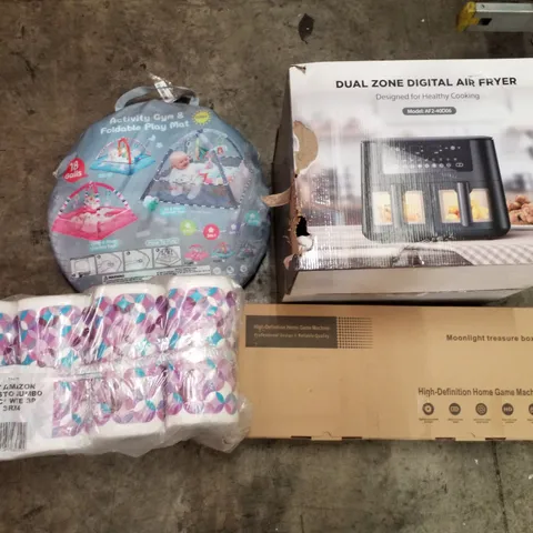 PALLET OF ASSORTED PRODUCTS INCLUDING MOONLIGHT TREASURE BOX, DIGITAL AIR FRYER, FOLDABLE PLAY MAT, KITCHEN ROLL