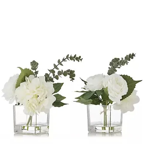 OUTLET JM BY JULIEN MACDONALD SET OF 2 PEONIES WITH EUCALYPTUS