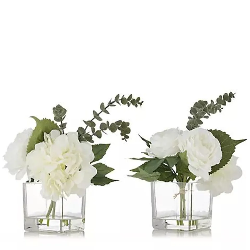 OUTLET JM BY JULIEN MACDONALD SET OF 2 PEONIES WITH EUCALYPTUS