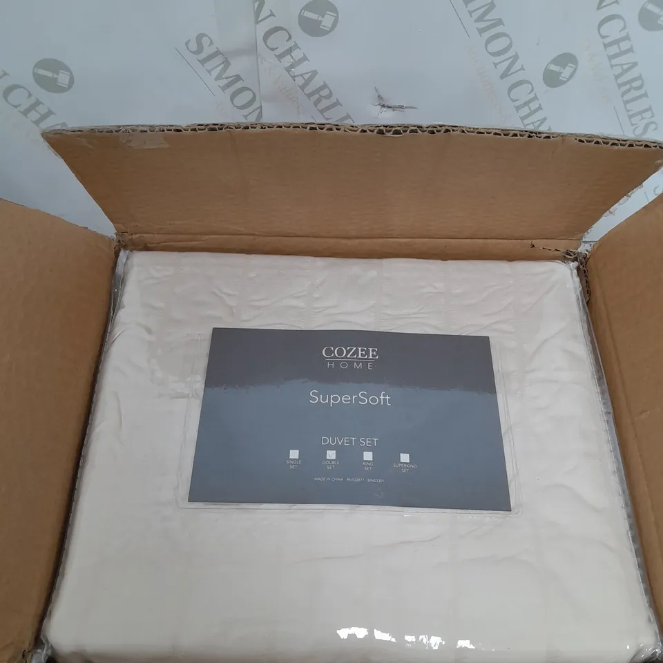 COZEE HOME SUPERSOFT DUVET SET DOUBLE 