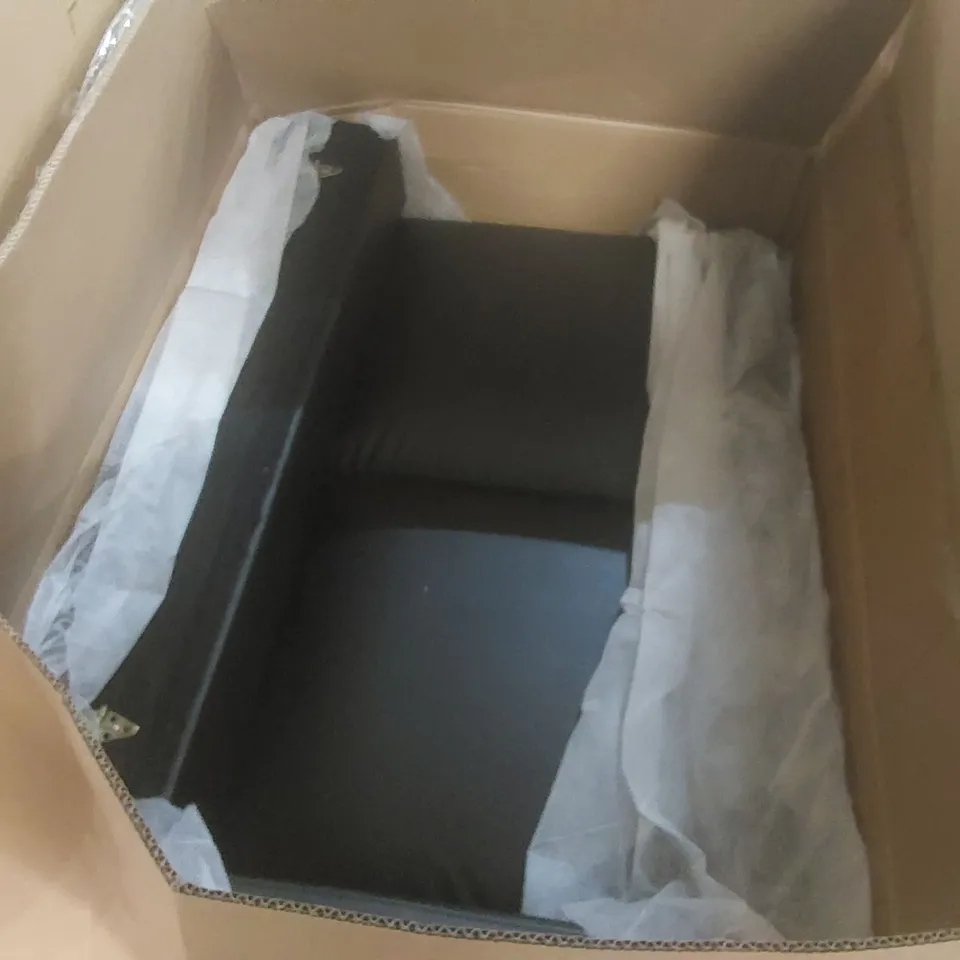 BOXED BALTIMORE BLACK CORNER SOFA PARTS - BOXES 2 AND 1 OUT OF 3 ONLY (2 BOXES)