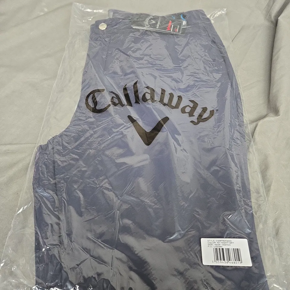 SEALED CALLAWAY WEATHER SERIES THERMAL STRETCH NAVY PANTS - SIZE 16X29